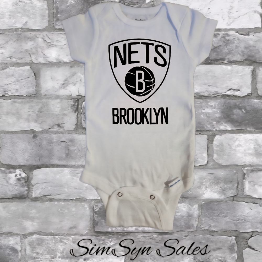 Brooklyn Nets Unisex Baby Onesie Onepiece Bodysuit 0-3 Months New